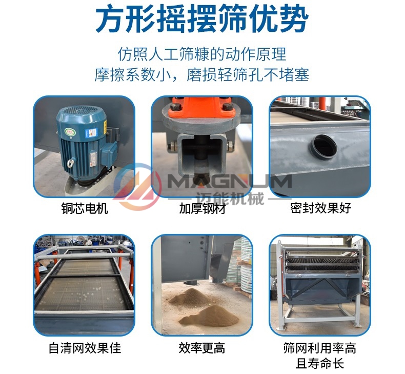 機制砂方形搖擺篩