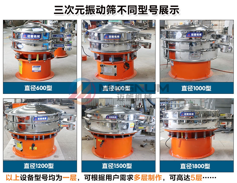 聚乙烯醇振動篩不同型號展示